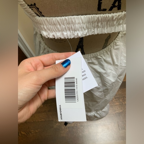 JUSTFAB Strappy Tier Midi White Women’s Cotton Boho Dress BRAND NEW Size Large - Picture 6 of 10